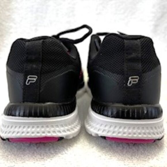 Fila Cool Max memory foam running shoes in black and magenta NWT Size 9 - Picture 4 of 8